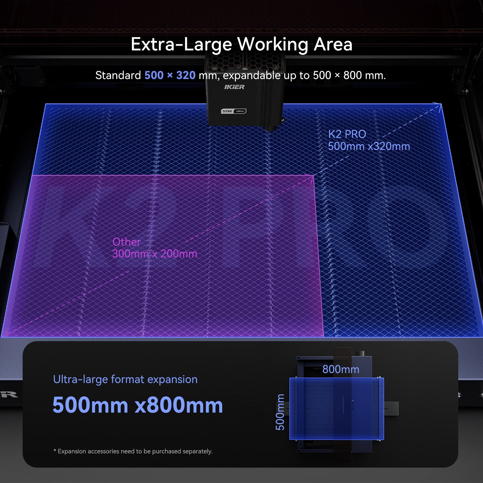 iKier K2 Pro 55W Lasergravierer