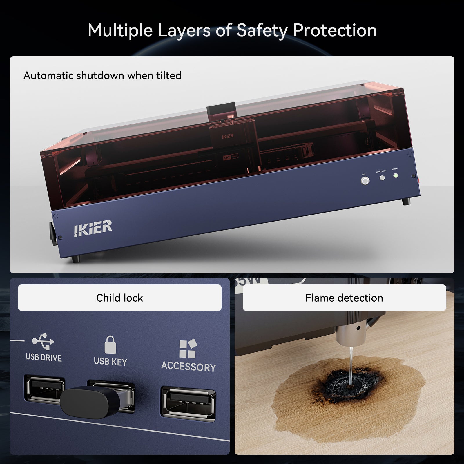 iKier K2 Pro 55W Lasergravierer