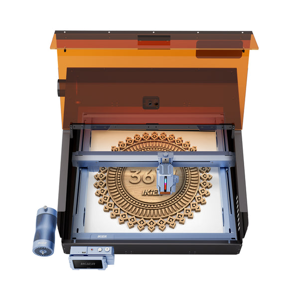 iKier K1 Ultra 36W Combo: 36W Flaggschiff Lasergravurmaschine+ E2 Gehäuse mit Kamera