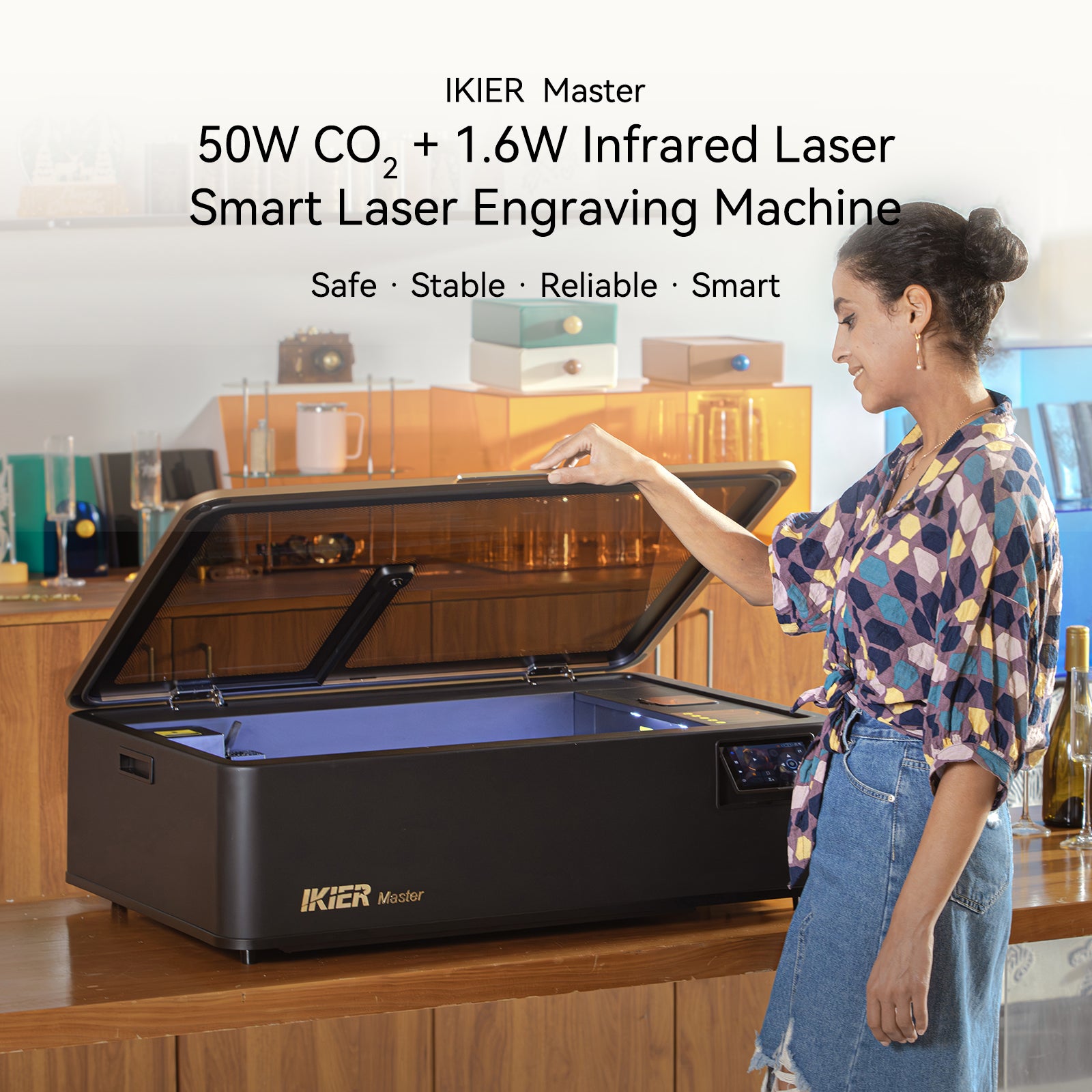 iKier Master 50W CO2-Laserschneider