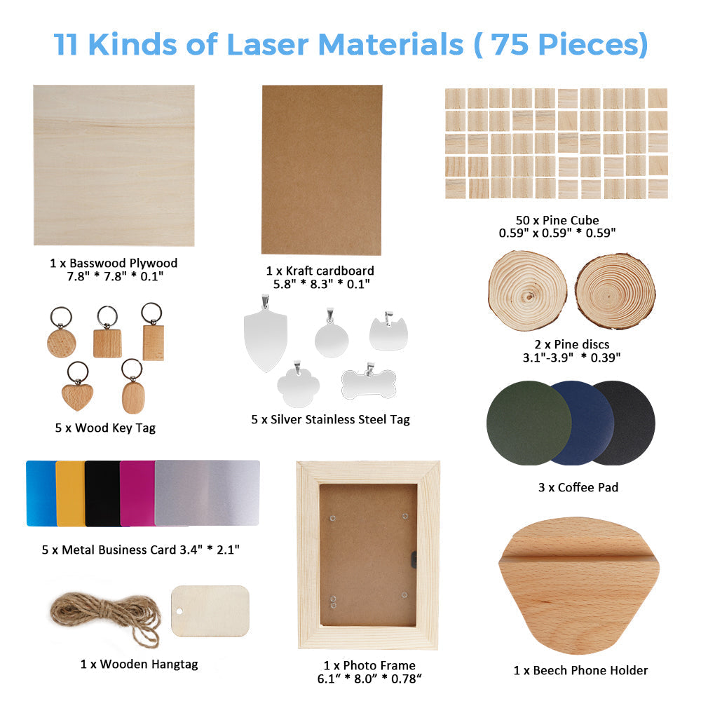 iKier Lasermaterialpaket (73 Stück)