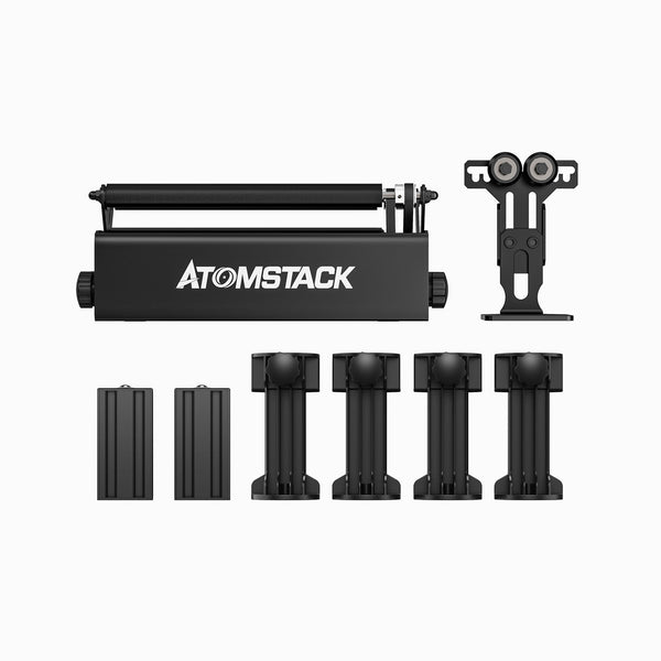 UPGRADED Verbesserte Atomstack R3 Pro Rotationswalze mit teilbarem Trägermodul und Erweiterungstürmen