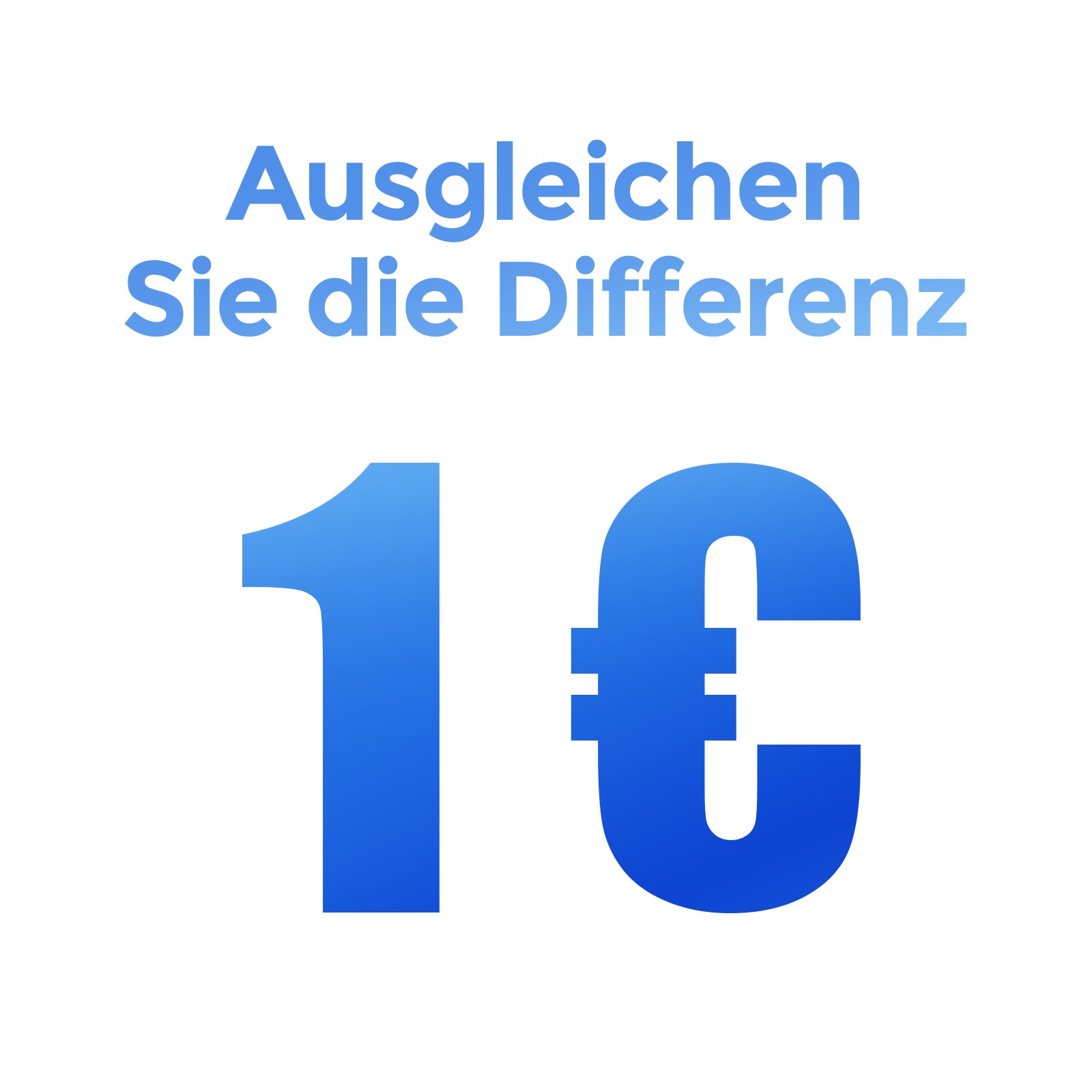 Bezahlen Sie nur den Preisunterschied