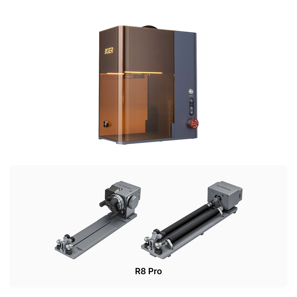 iKier NOVA 16 W Faser- und 15 W Dioden-tragbarer Dual-Lasergravierer