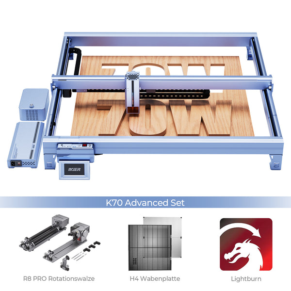 iKier K70 Max 360W Laser Cutter Graviermaschine 850*800mm Arbeitsfläche mit Luftunterstützung