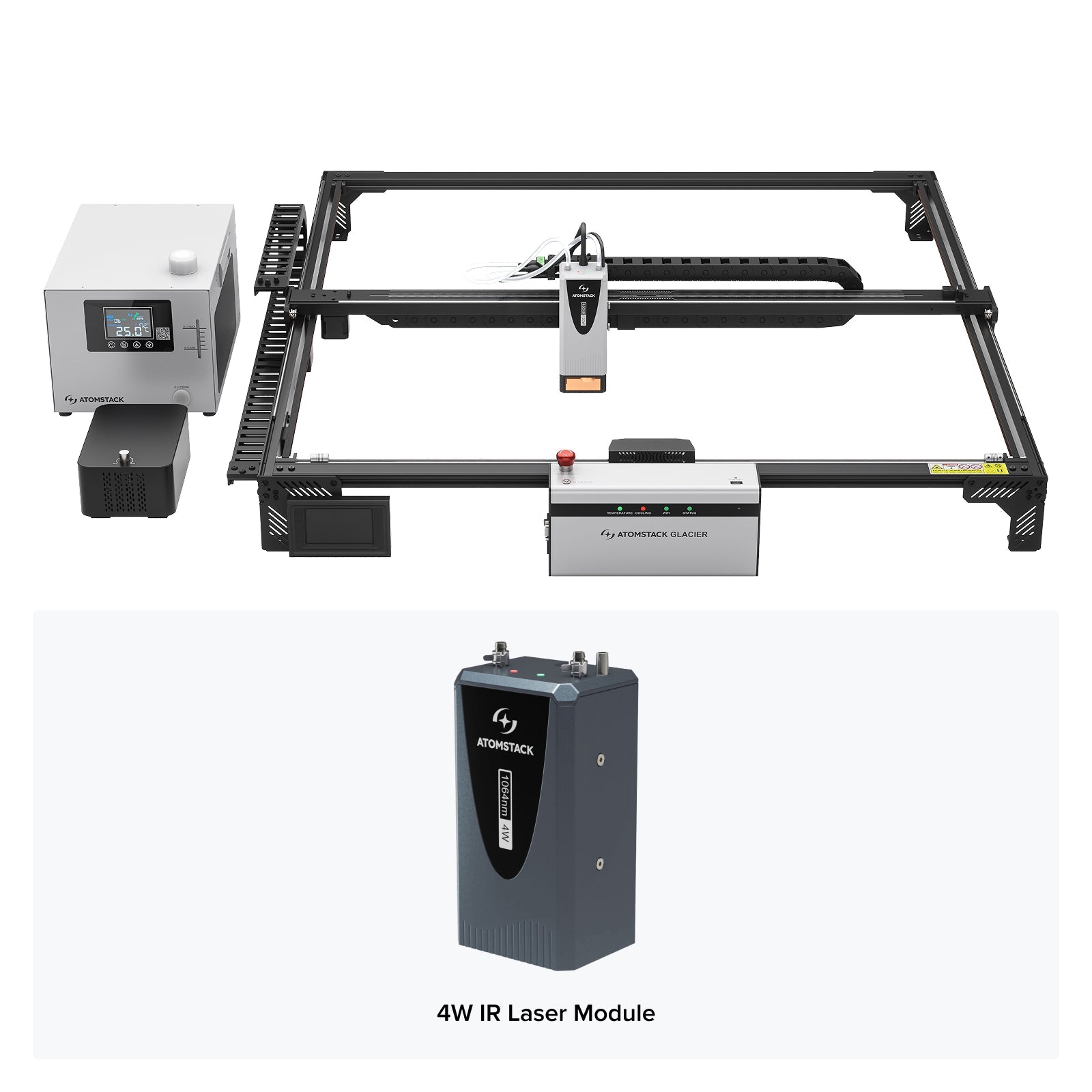 AtomStack Glacier 120W/90W Water-Cooled Diode Laser Engraver