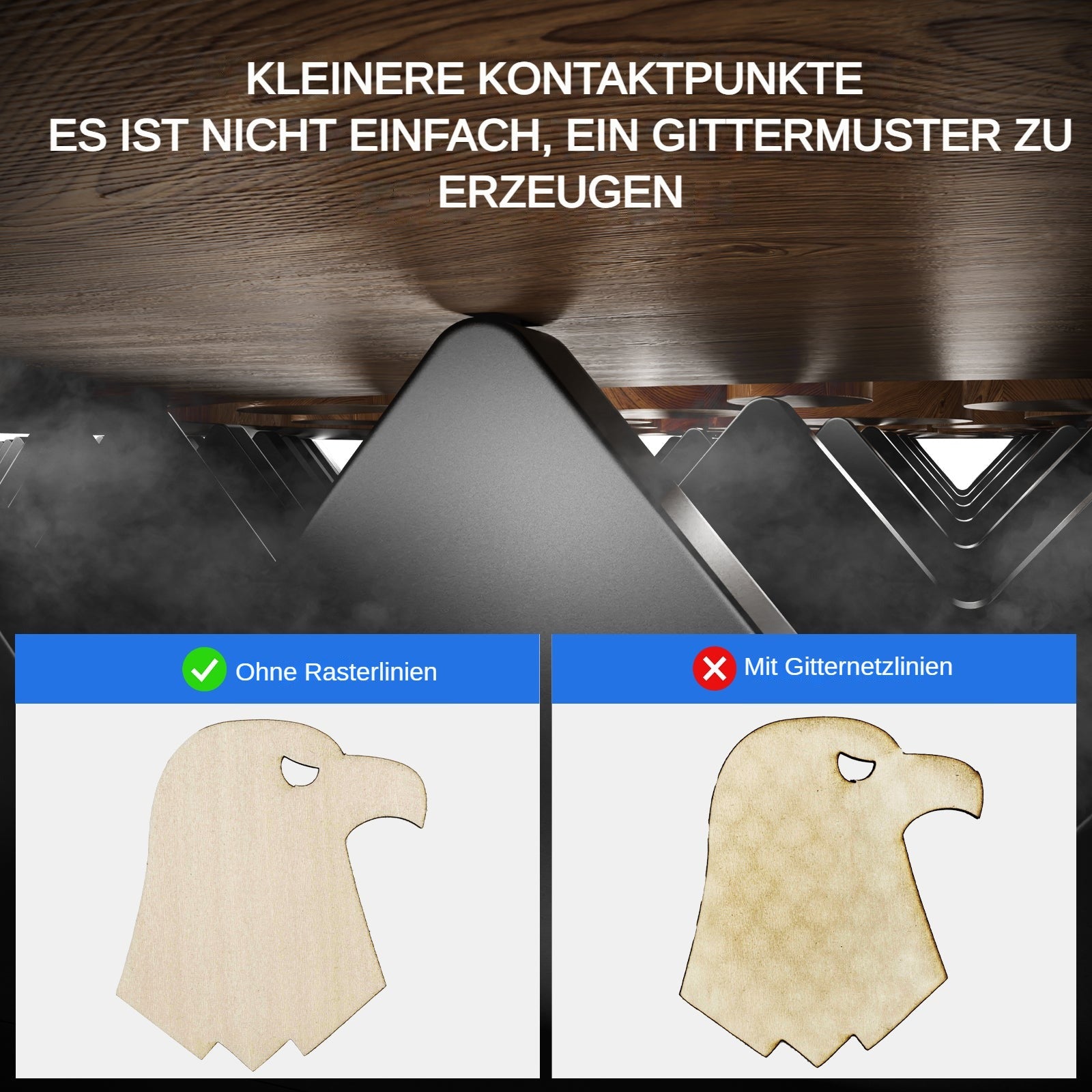 iKier H1 Matrix abnehmbares Arbeitsplatten-Set mit Befestigungsmaterial
