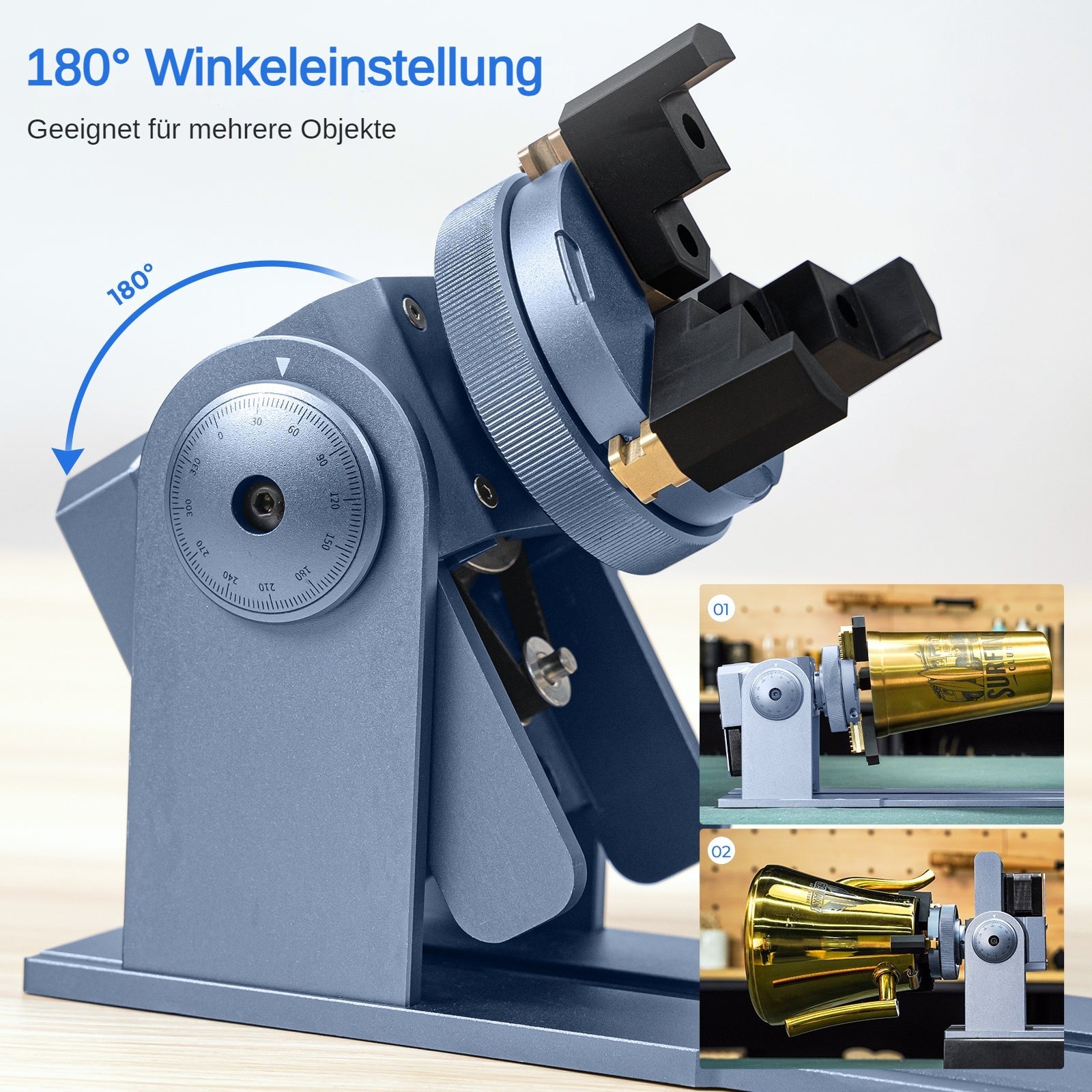 iKier R1 Pro Multifunktionsfutter und Drehwalze für Lasergravierer