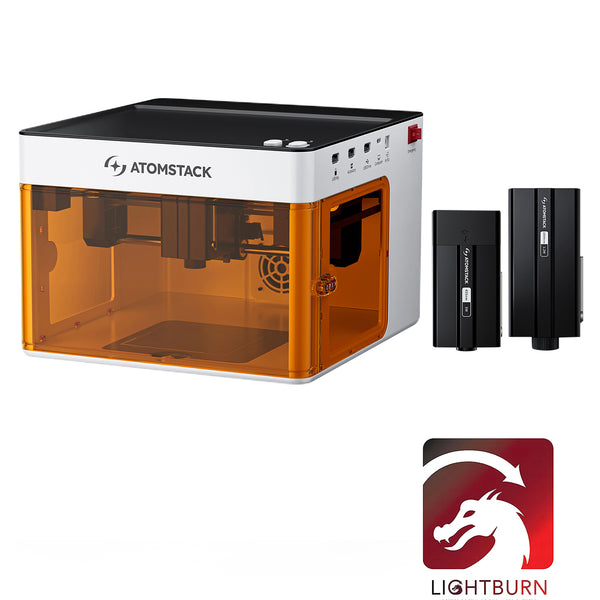 iKier & Atomstack P1 Mini-Lasergraviermaschine mit zwei Lasermodulen