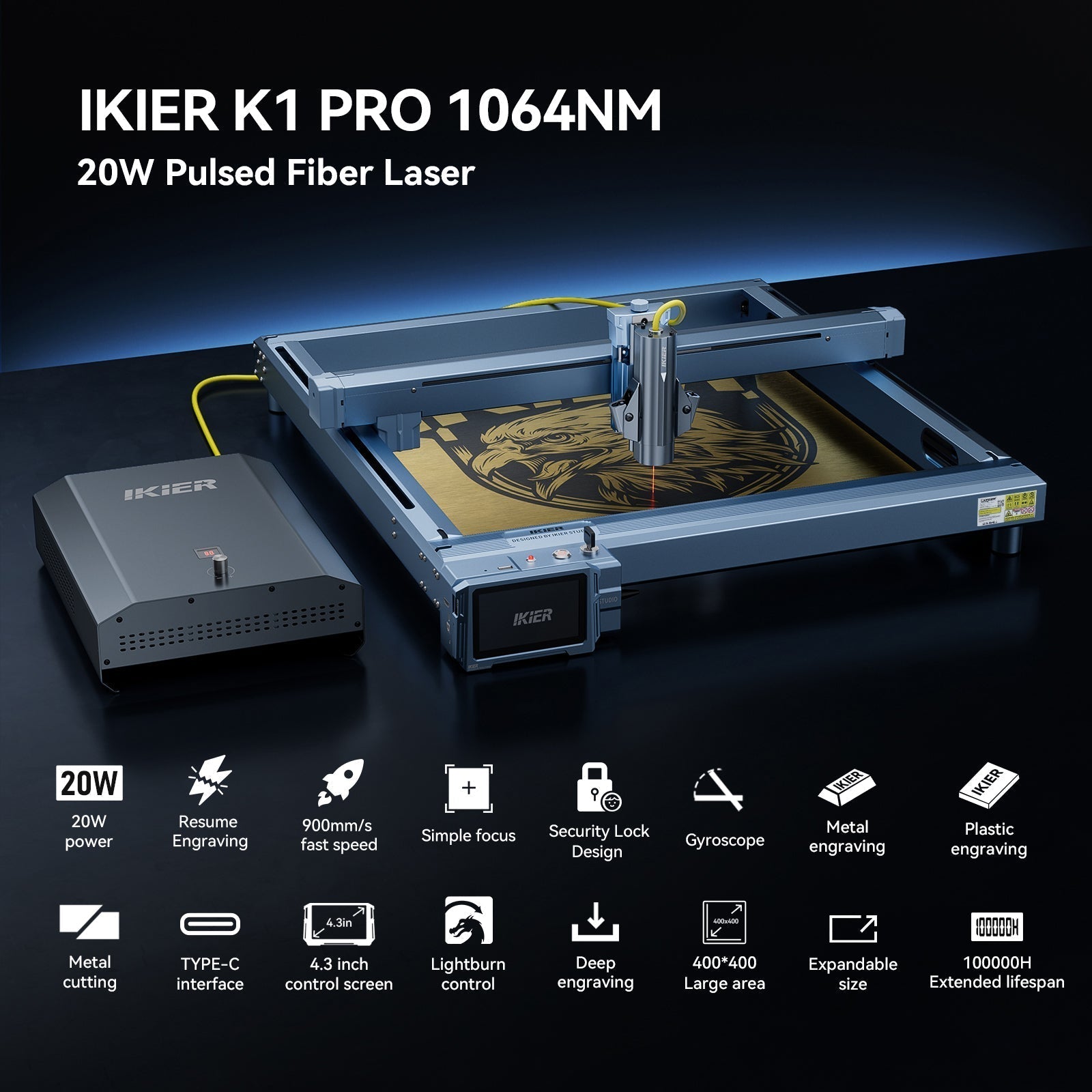 iKier 1064 nm 20 W Faserlasermodul (für K1-Serie)