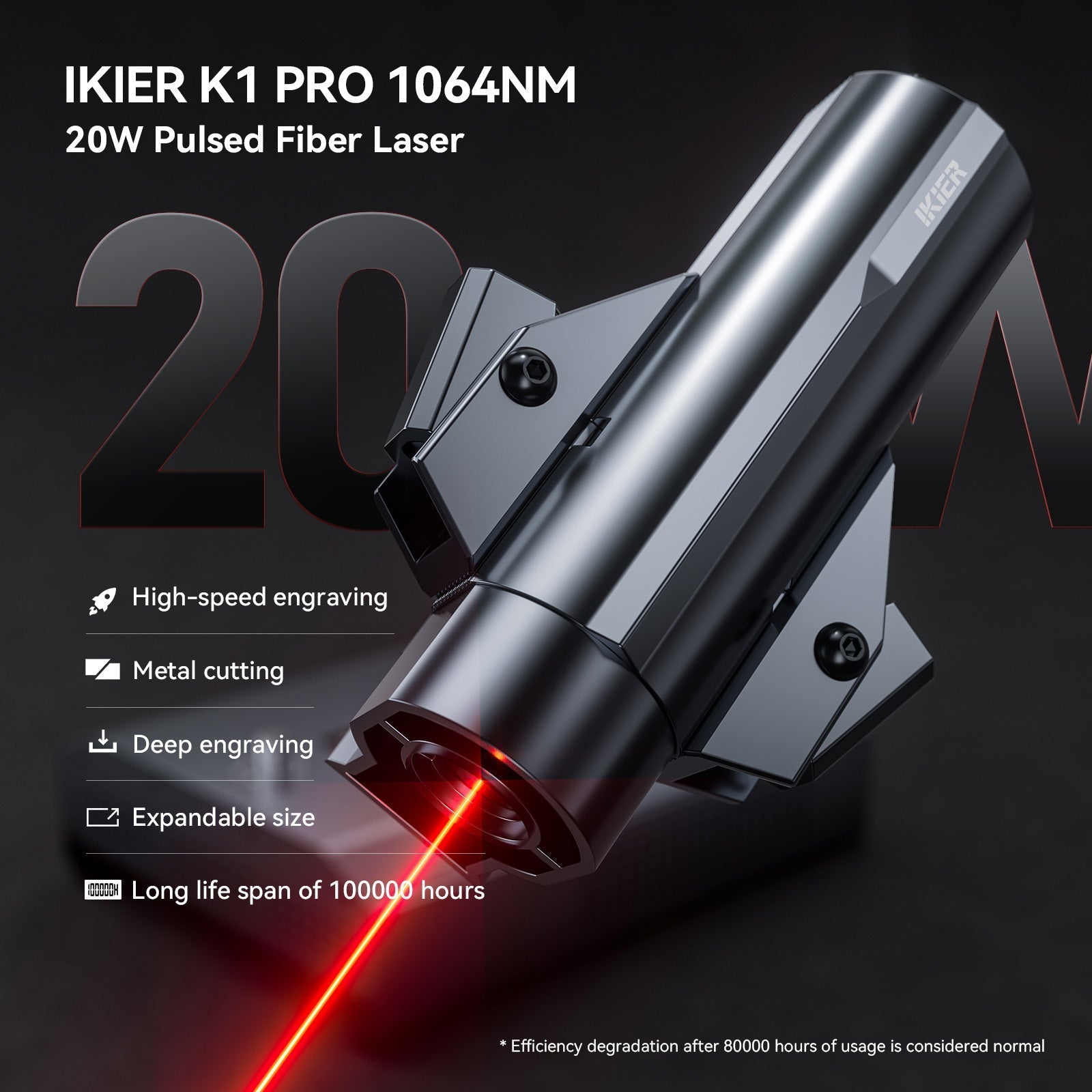 iKier 1064 nm 20 W Faserlasermodul (für K1-Serie)